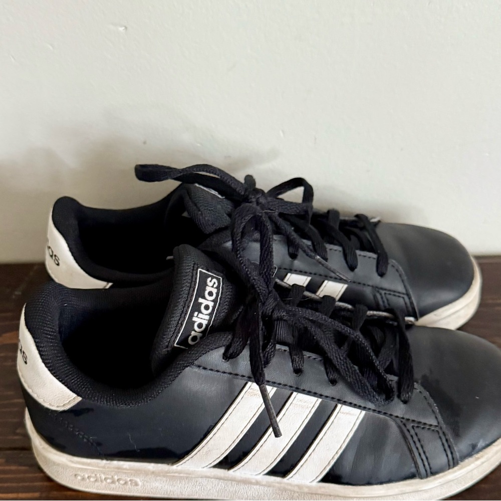 Adidas Classic Black Sneakers with White Stripes